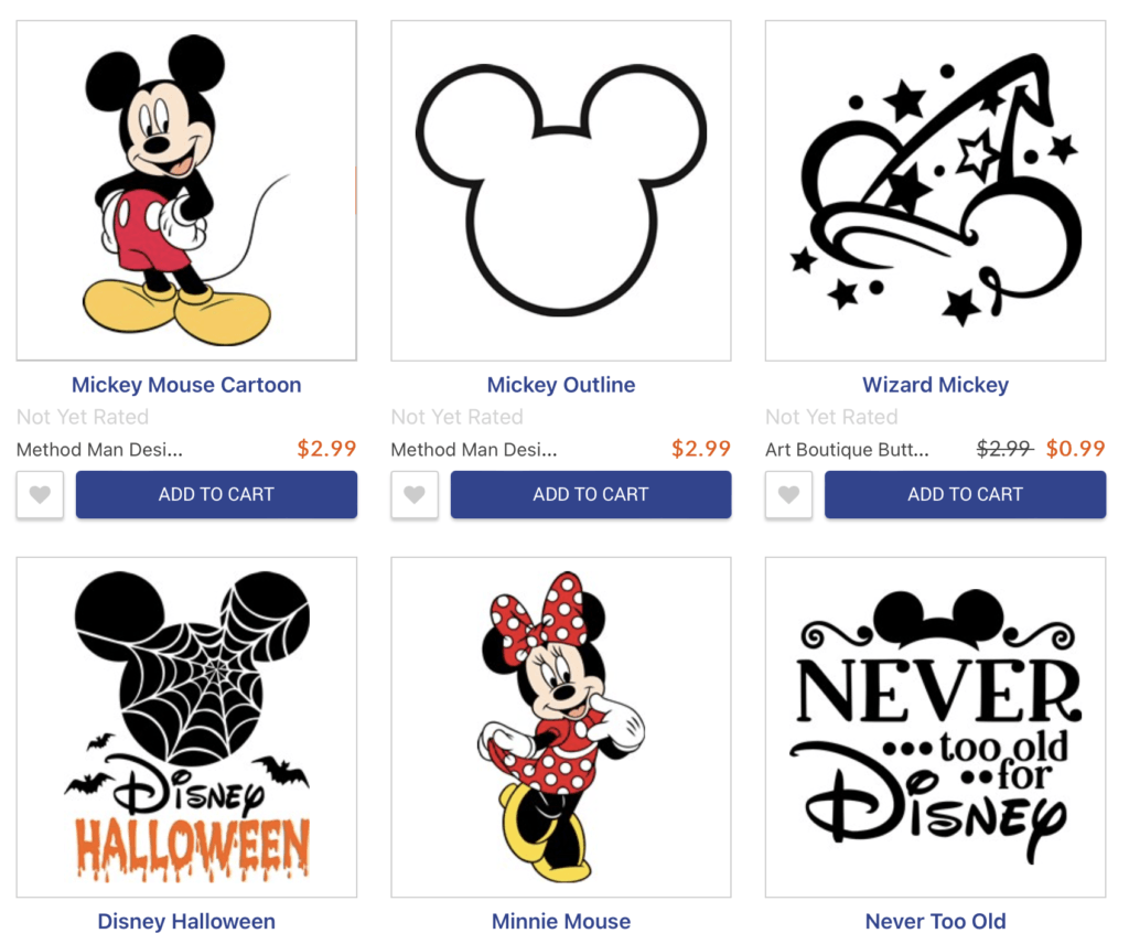 SVG Designs Disney collection